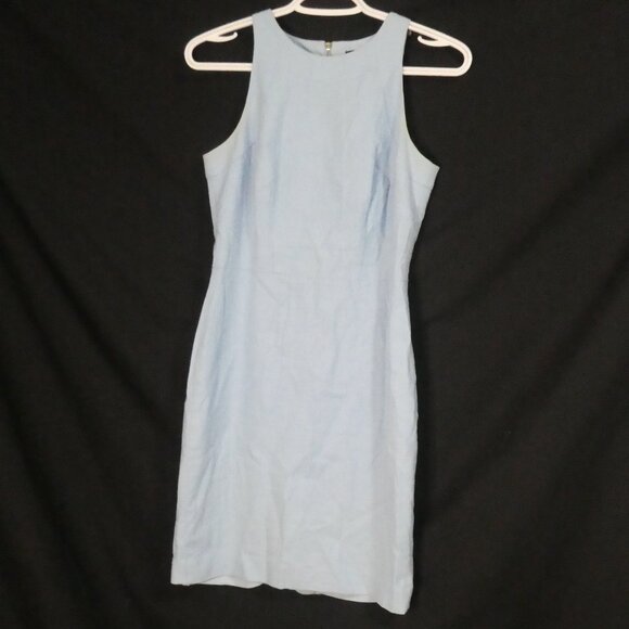 ANN TAYLOR | size 0 | Elegant Light Blue Knee Length Dress | Zip Back Closure - Picture 1 of 14